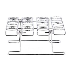 Ice Cream Cone Cupcake Baking Rack, 16 Cavities Stainless Steel Ice Cream Display Desktop Stand Tray DIY Cooling Rack for Kids Birthday Afternoon Tea Party