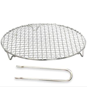 oukeyi round barbecue wire rack dia 8.5" multi-purpose grill cooling rack bbq accessories grill net for instant pot/pressure cooker