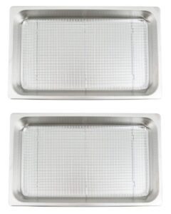 commercial grade full size pan and cooling rack/pan grate set for standing heat lamps