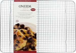 oneida cooling and baking rack - 12 x 17 inches -tight grid heavy duty wire rack fits half sheet cookie pan