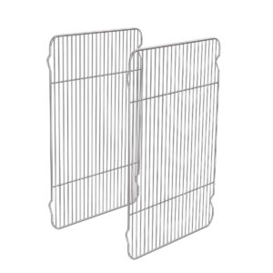 small stainless steel cooking rack set 2, little baking rack pack of 2, for cooling baking roasting grilling drying, rectangle 9.7x7.48x0.6 inch, fits small toaster oven, oven & dishwasher safe