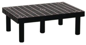 plastic dunnage rack with vented top