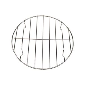 partykindom grill turkey rack food steamer round baking rack wire rack cooling rack stainless steel roasting rack dish steam rack baking supplies meat net grilling rack pots and pans tray