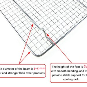 Turbokey Wire Canning Rack Cooling Racks For Baking Oven Safe Small Grid Fits Air Fryer/Stockpot/Instant Pot/Pressure Cooker, Stainless Steel Grill Grate (5.9"x8.7",22x15cm)