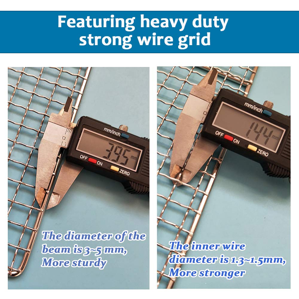 Turbokey Wire Canning Rack Cooling Racks For Baking Oven Safe Small Grid Fits Air Fryer/Stockpot/Instant Pot/Pressure Cooker, Stainless Steel Grill Grate (5.9"x8.7",22x15cm)