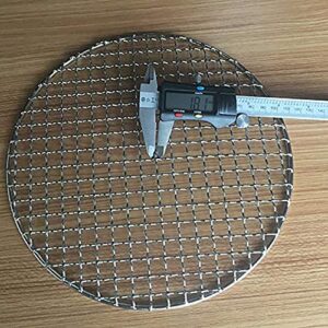 B&C.Room 304 Stainless Steel Rond Barbecue Racks Mesh Wire BBQ Korea Carbon Baking Net Grill Pan Grate Diameter:29.5cm