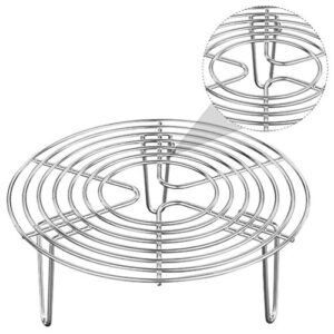 Healeved Round Steamer Rack Stainless Steel Canning Rack Cooling Rack for Steaming Cooking and Baking