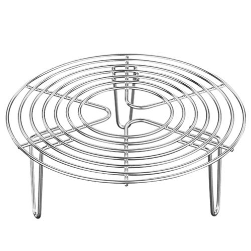 Healeved Round Steamer Rack Stainless Steel Canning Rack Cooling Rack for Steaming Cooking and Baking