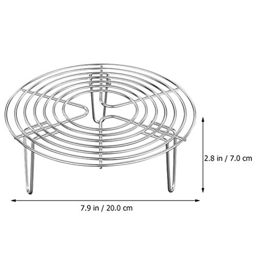 Healeved Round Steamer Rack Stainless Steel Canning Rack Cooling Rack for Steaming Cooking and Baking