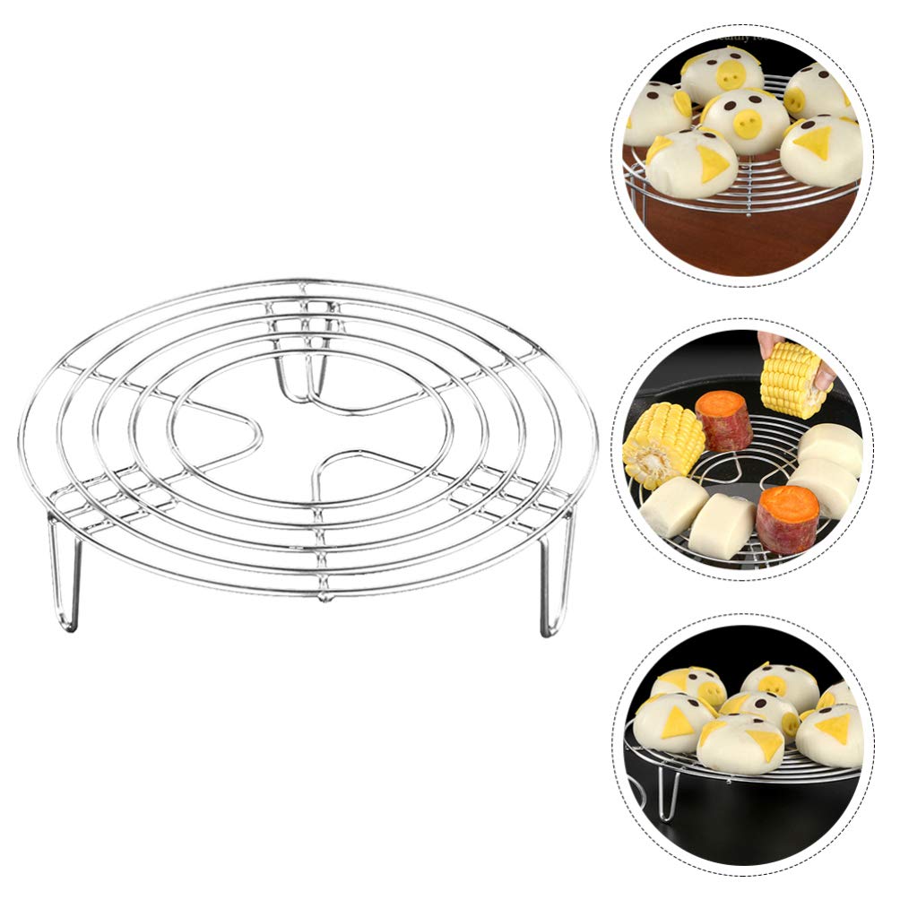 Hemoton 2pcs Egg Steamer Can Vegetables Steamer for Vegetables Vegetable Steamer Wire Rack for Canning Racks Steamer Rack Stand Steamer Basket Multifunction Steaming Cooling Rack Pie Bread