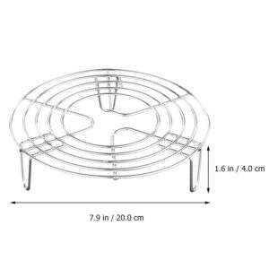 Hemoton 2pcs Egg Steamer Can Vegetables Steamer for Vegetables Vegetable Steamer Wire Rack for Canning Racks Steamer Rack Stand Steamer Basket Multifunction Steaming Cooling Rack Pie Bread