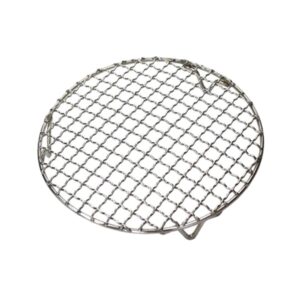 stainless steel round wire baking cooling rack with legs for airfryer oven, nonstick cooling roasting rack net grill barbecue rack for cooling cookie bread cake (250mm/9.8")