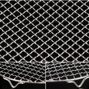 Stainless Steel Round Wire Baking Cooling Rack with Legs for Airfryer Oven, Nonstick Cooling Roasting Rack Net Grill Barbecue Rack for Cooling Cookie Bread Cake (250mm/9.8")