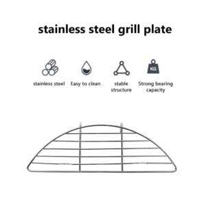 Stainless Steel Barbecue Wire Mesh, Small Half Round Cooling Rack with 2 Raised feet, Food Strainers, Anti-Scorching Grill Racks