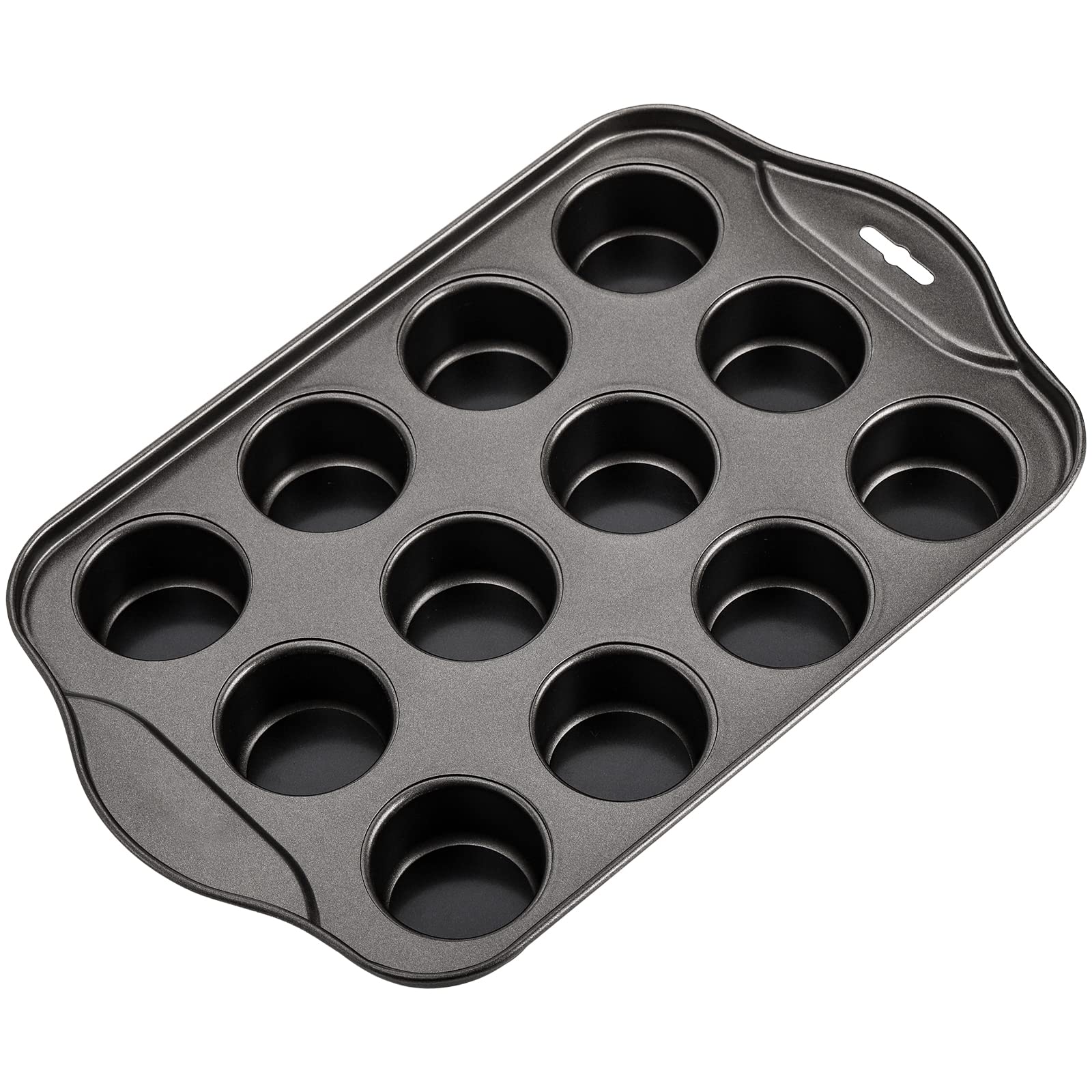 Tosnail 2 Pack 12 Cavity Mini Cheesecake Pan with Removable Bottom