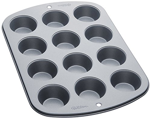 Wilton Recipe Right Muffin Pan, Mini 12 Cup, Gray