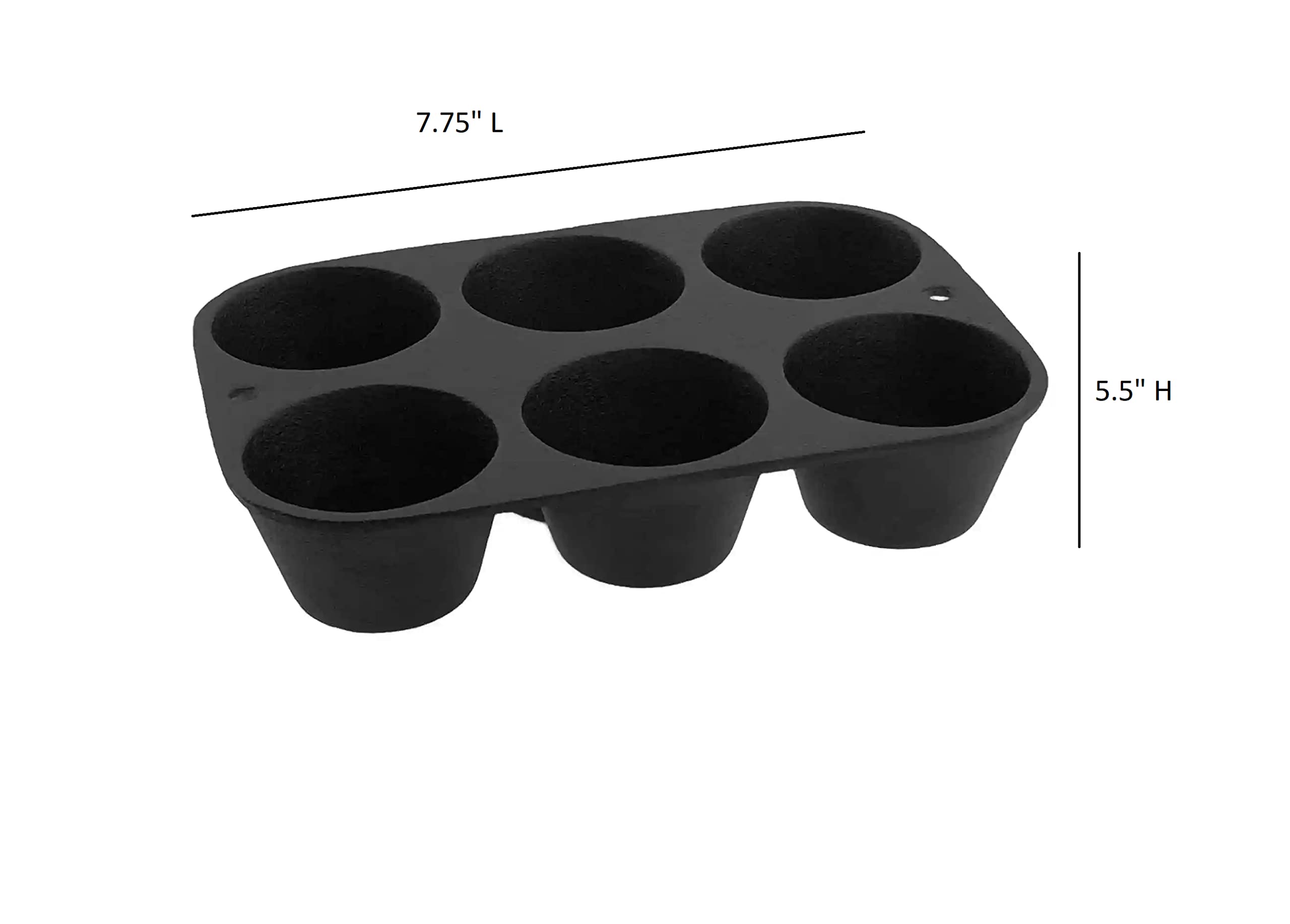 Old Mountain 10122 Cast Iron Muffin Pan - 6 Impression