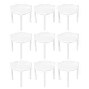 toyvian 100pcs pizza saver stand white plastic pizza tripod stack for restaurant container pizza boxes