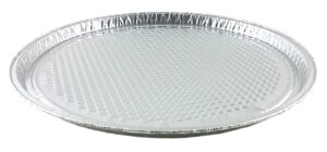 handi-foil 12" aluminum foil pizza pan - disposable waffle bottom baking sheets (12)