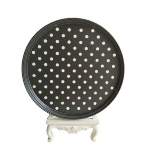 cryday non stick round pizza pan with holes for oven best perforated carbon steel pizza tray (10 inch)