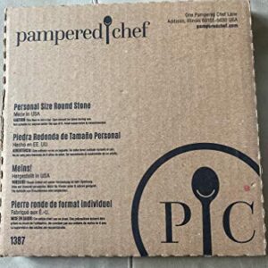 PAMPERED CHEF #1387 STONEWARE PERSONAL PIZZA STONE PERSONAL ROUND SIZE