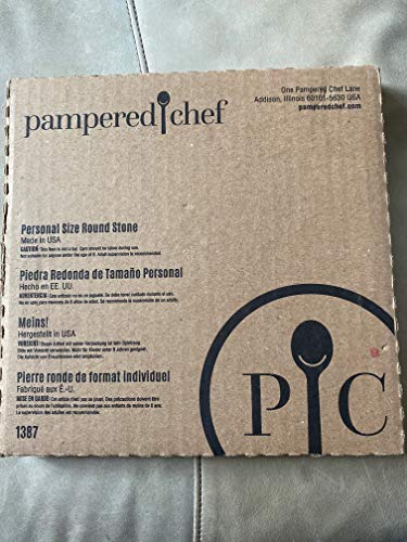 PAMPERED CHEF #1387 STONEWARE PERSONAL PIZZA STONE PERSONAL ROUND SIZE