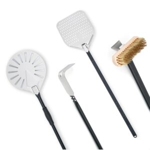 4 piece wood-fired pizza oven utensil kit