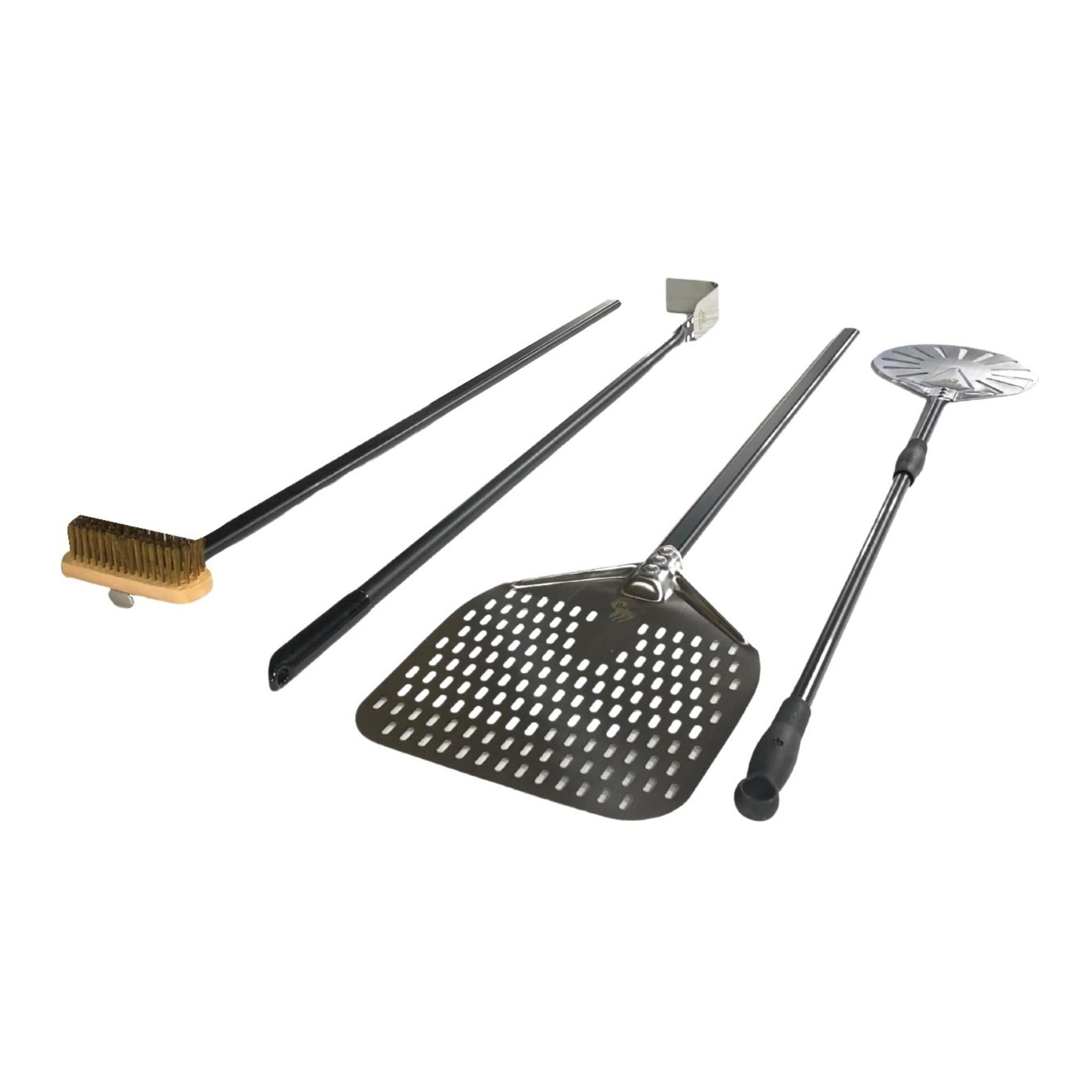 4 Piece Wood-Fired Pizza Oven Utensil Kit