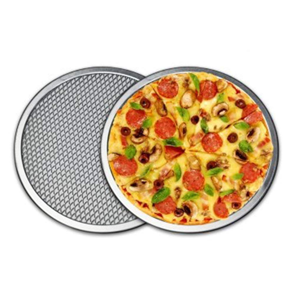 CONSTR 18 Inch Aluminum Pizza Screen - Commercial Grade Pizza Screen - Round Non-stick Mesh Pizza Screen Pan Baking Tray Bakeware Tool