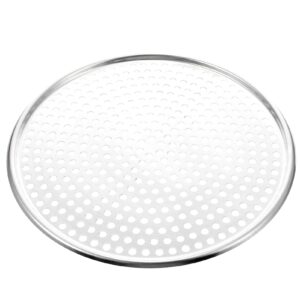 hemoton pizza oven tools 9 inches pizza pan even heating accessories non stick tray kitchen tools plate hole home baking bakeware perforated aluminum alloy kitchen gadget perforated pizza pan