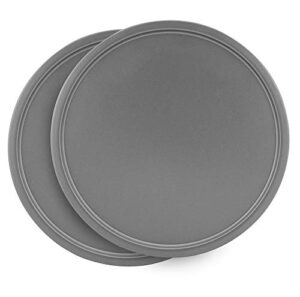 g & s metal products company ovenstuff nonstick 12” pizza pan, 2-piece set, gray
