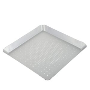 yardwe pizza bakeware, perforated aluminum sheet pan 12 inch pizza tray pizza pan with holes square nonstick bakeware for oven baking pizza, french fries