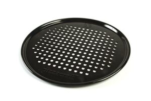 pizzacraft round nonstick perforated pizza pan crisper/screen, 12.9in pc0301