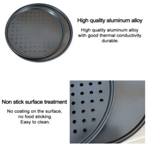 12 Inch Pizza Pan with Holes Bakeware Pizza Tray for Oven Nonstick Baking Supplies Home Restaurant Kitchen Steel Crisper Pizza Pan Set 2 Pack