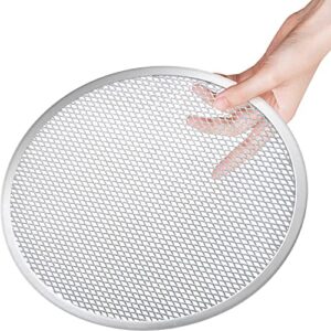 RHBLME 3 Pack Aluminum Alloy Pizza Baking Screen, 12 Inch Pizza Screen Restaurant-Grade Baking Screen for Oven, Round Pizza Crisper Tray Pizza Baking Tray for Home Kitchen, BBQ, Seamless