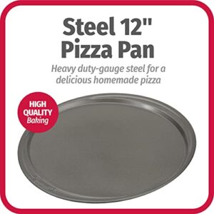 Goodcook 04036 Non-Stick Pizza Pan, 11-3/4 in Dia x 16.4 in L x 14-1/2 in W x 2.8 in H, Steel