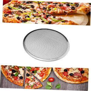 VOSAREA Aluminum Baking Pans Aluminum Tray Non Stick Baking Sheet Pizza Pans 16 Inch Pizza Baking Screen Non-stick Pizza Pan Tool Pizza Plate Pizza Net Round Screen Round Baking Pan Pizza