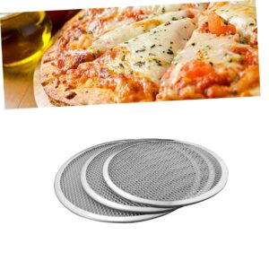 VOSAREA Aluminum Baking Pans Aluminum Tray Non Stick Baking Sheet Pizza Pans 16 Inch Pizza Baking Screen Non-stick Pizza Pan Tool Pizza Plate Pizza Net Round Screen Round Baking Pan Pizza