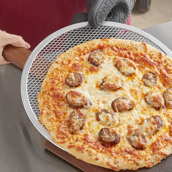 Bits N Things Pizza Screen 10 inch Seamless Round, 2 Pack Aluminum Mesh Pizza Screen, Baking Tray for Home Kitchen Restaurant