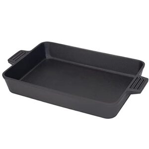 bayou classic 7473 rectangular cake pan ideal for baking cornbread biscuits cobbler and deep dish pizza pan measures 9-in x 13-in x 2-in deep