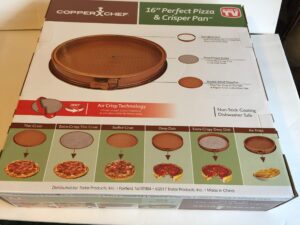 copper chef perfect pizza and crisper pan 15"