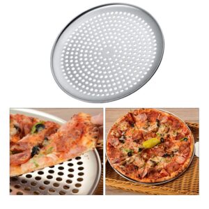 YARDWE Pizza Pan for Oven, 9 inch Nonstick Round Pizza Baking Sheet, Stainless Steel Pizza Pan with Holes, Nonstick Bakeware for Home Baking Kitchen Oven Restaurant (9 inch)