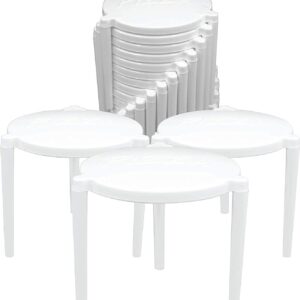 (1000 Pack) Pizza Saver Stand, White Plastic Stack