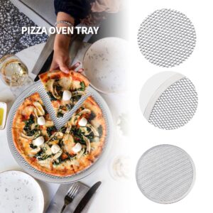 YEUIKERR 2 Pack Pizza Screen,12 Inch Non-Stick Bakeware Baking Screen, Aluminum Pizza Pan with Holes Pizza Mesh, Seamless