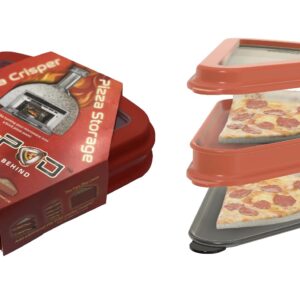 PIE-POD™ - Double Decker - Reusable Pizza Crisper and Pizza Storage Crisper Pan Heats to Over 400'F in the Microwave Oven!