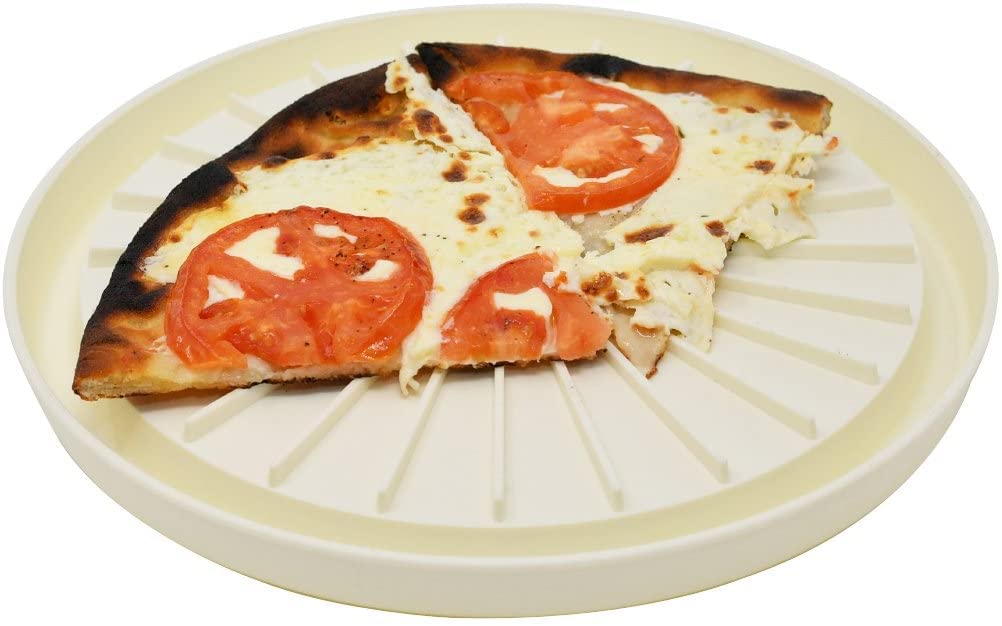 Home Products Essentials Microwave Round Pizza Tray 2 Sided Multi-Purpose Use BPA Free Dishwasher Top Rack Safe Red