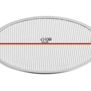 Bits N Things Pizza Screen 12 inch Seamless Round, 2 Pack Aluminum Mesh Pizza Screen, Baking Tray for Home Kitchen Restaurant