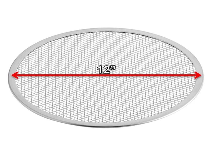 Bits N Things Pizza Screen 12 inch Seamless Round, 2 Pack Aluminum Mesh Pizza Screen, Baking Tray for Home Kitchen Restaurant