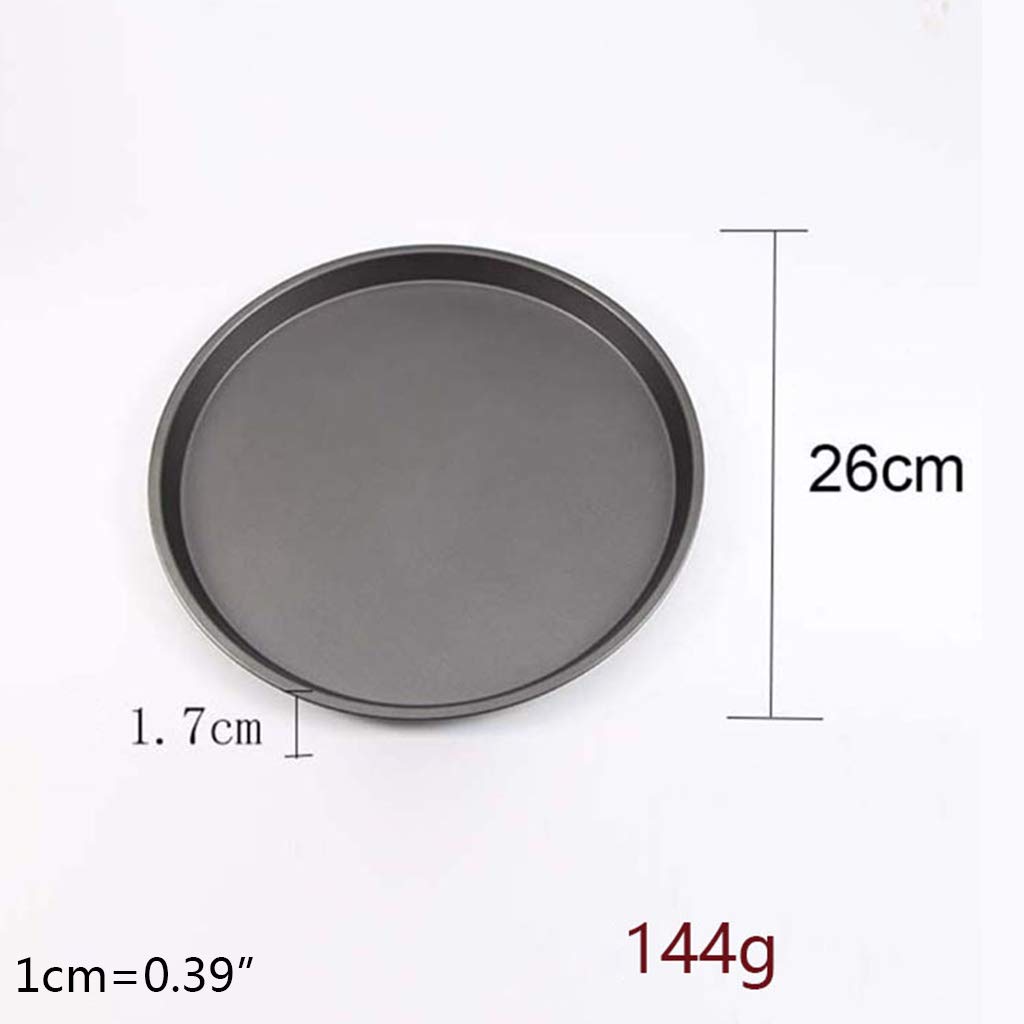 SHUANGSHI Pizza Pan, 9/10/11/12-Inch Non-Stick Pizza Pan Carbon Steel Pizza Oven Tray Shallow Round Pizza Plate Pan Roasting Tin 9 inch
