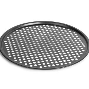 Fox Run Pizza Pan and Crisper, set of 2, Black